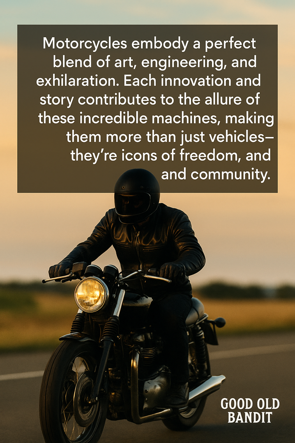 Motorcycles embody a perfect blend of art