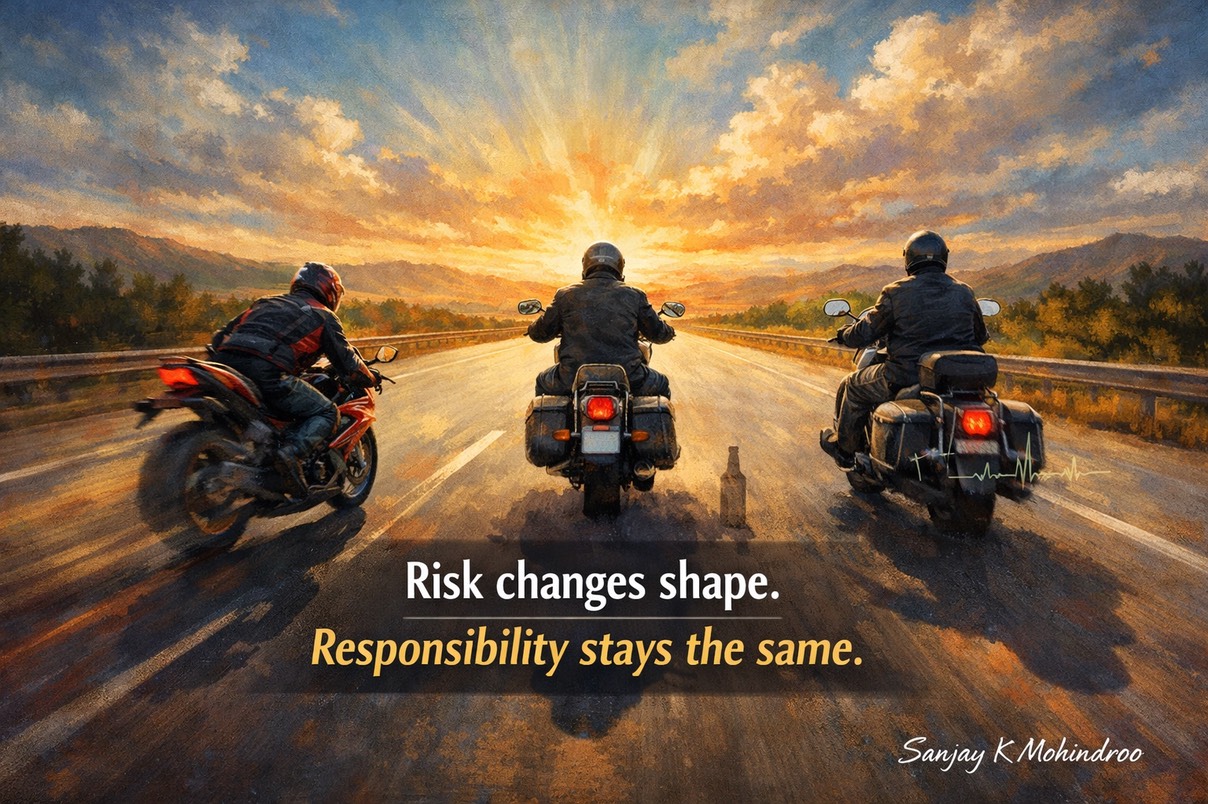 The Shape of Danger on Two Wheels